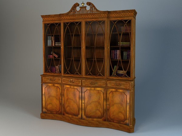 bookcase rosbri 3d model - BookcaseRosbri.zip by kupfer
